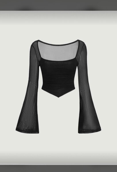 Top à manches longues évasées