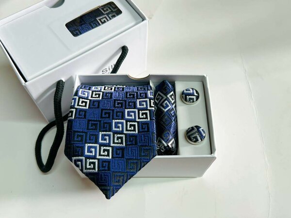 Ensemble Cravate Élégant Bleu