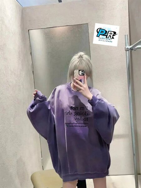 Sweat-shirt violet décontracté