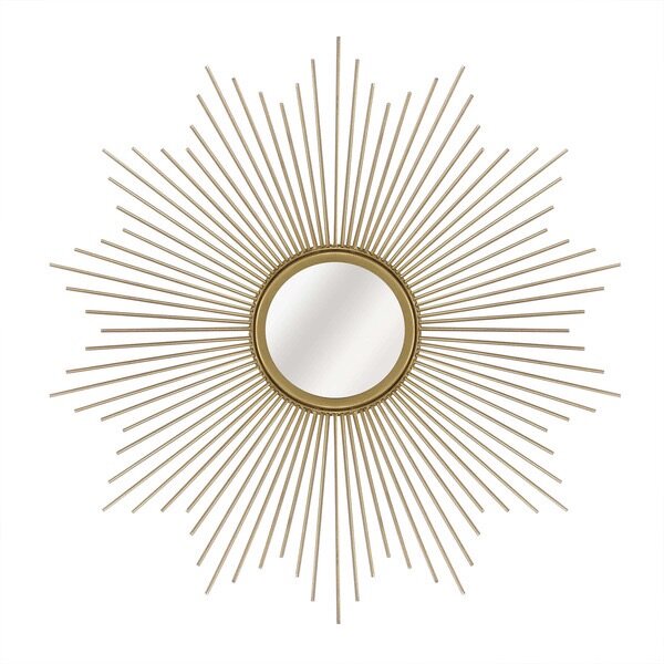 Leroy Merlin Miroir Rond SUN - Ø 55 Cm - Doré - Métal - D