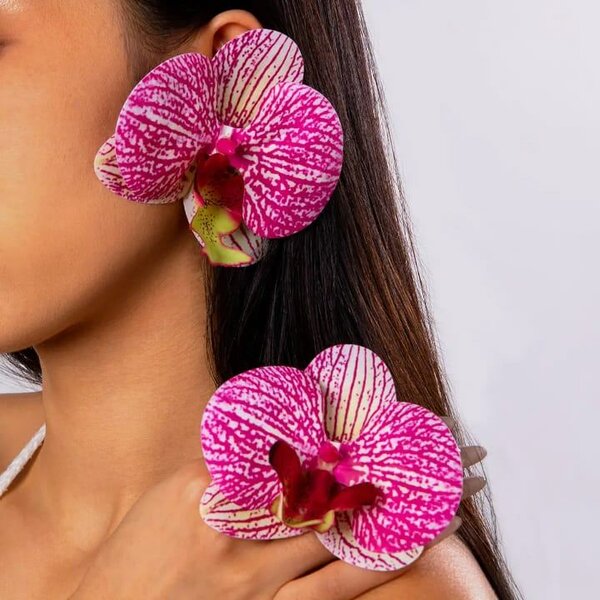 Boucles d'oreilles florales exquises