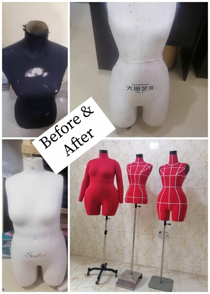 Fabric swatch book,French curves and dummies