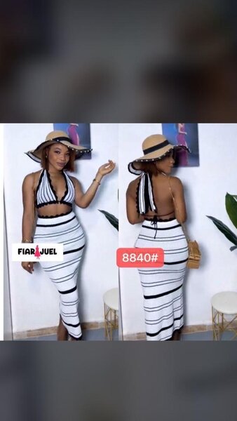 Robe d'été rayée élégante