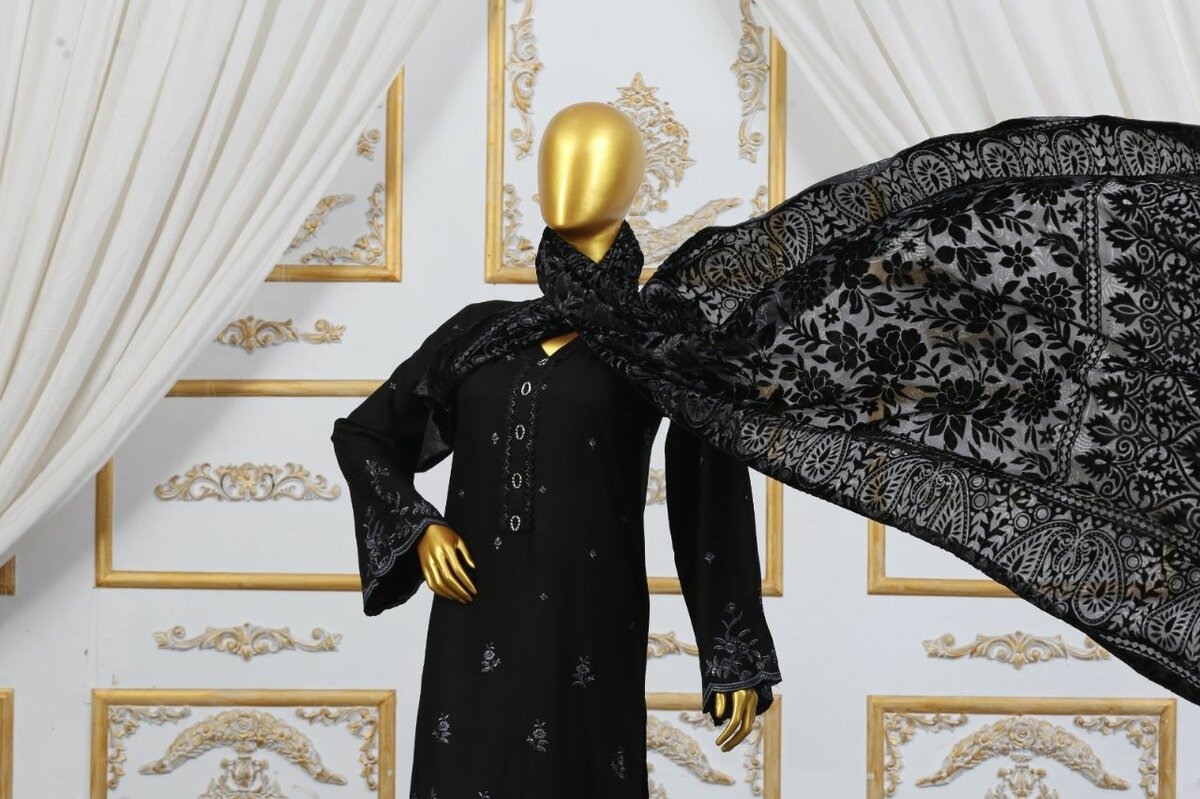 Valvet Shawl Suit Amsha By KFH