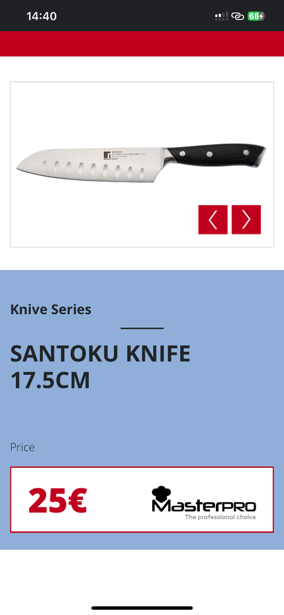 MasterPro Santoku Knife