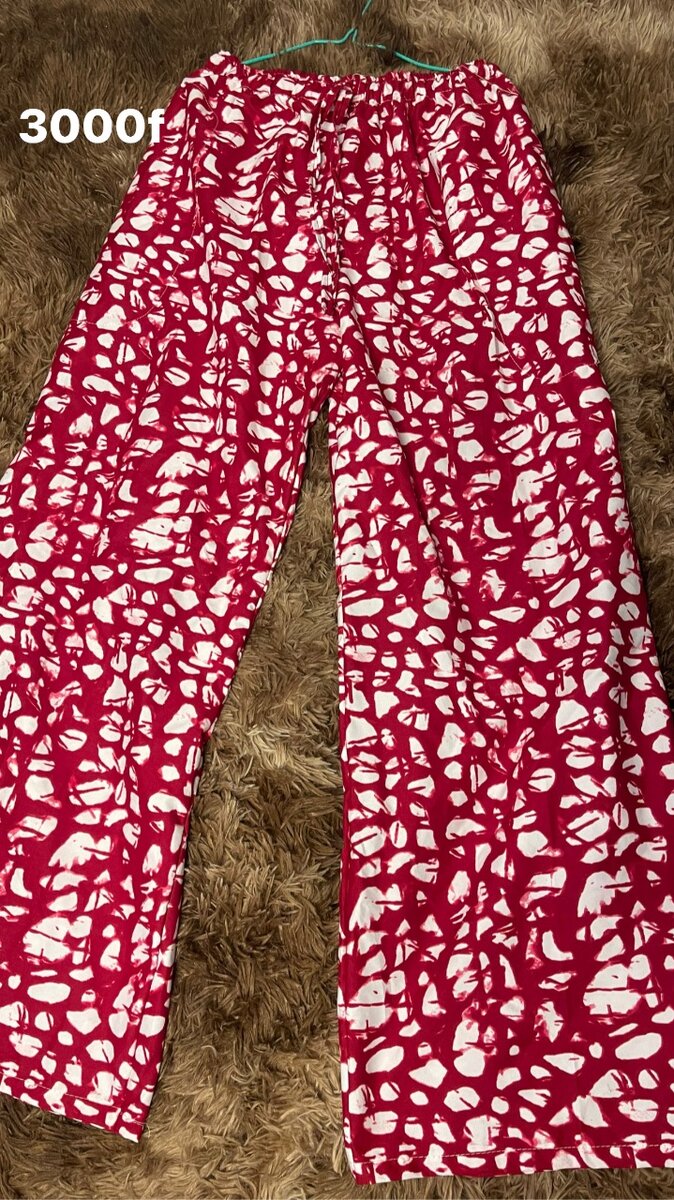 Pantalon large imprimé femme