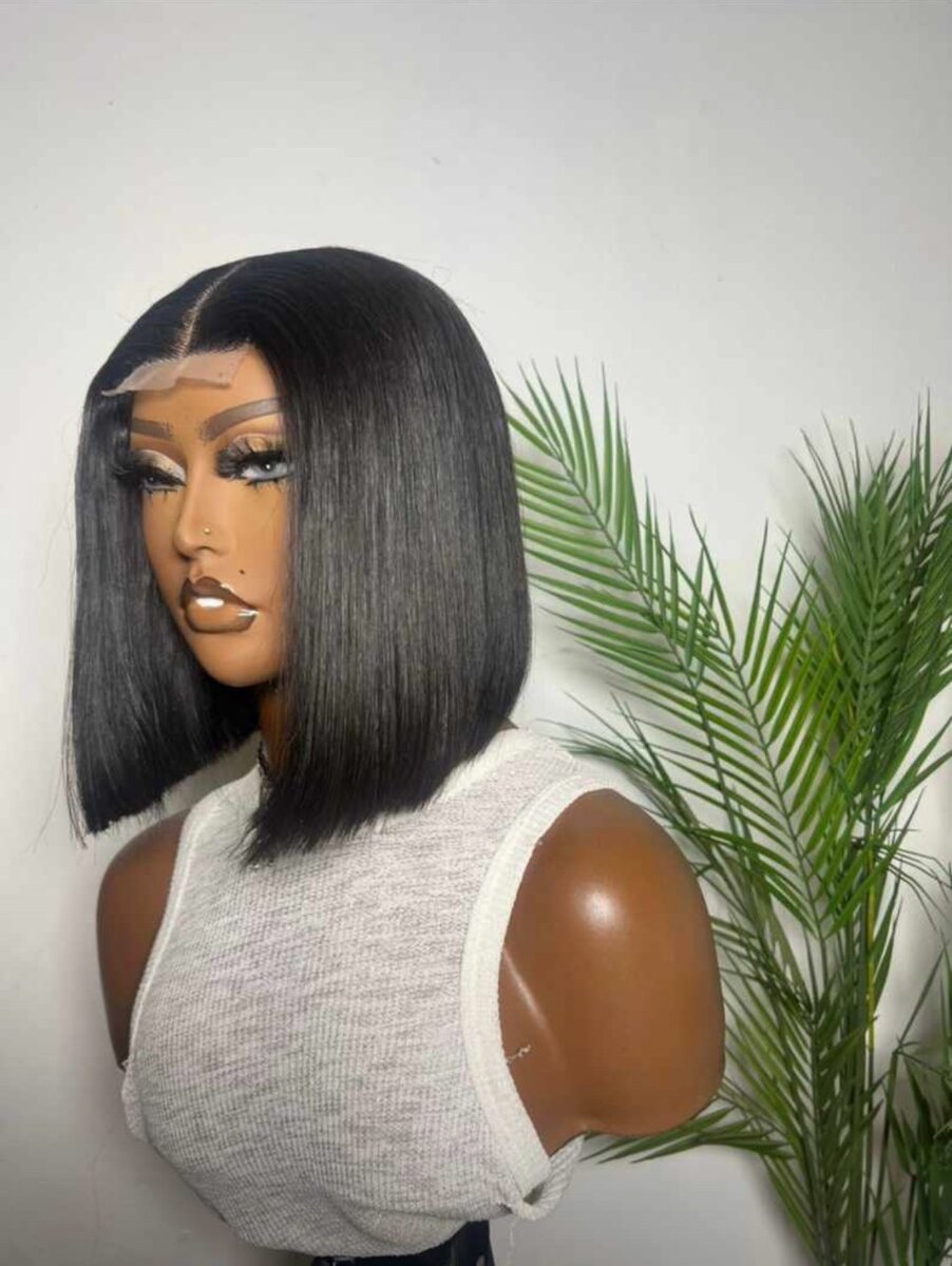 Bone straight,Bob wig,Straight hair,Pixie cut