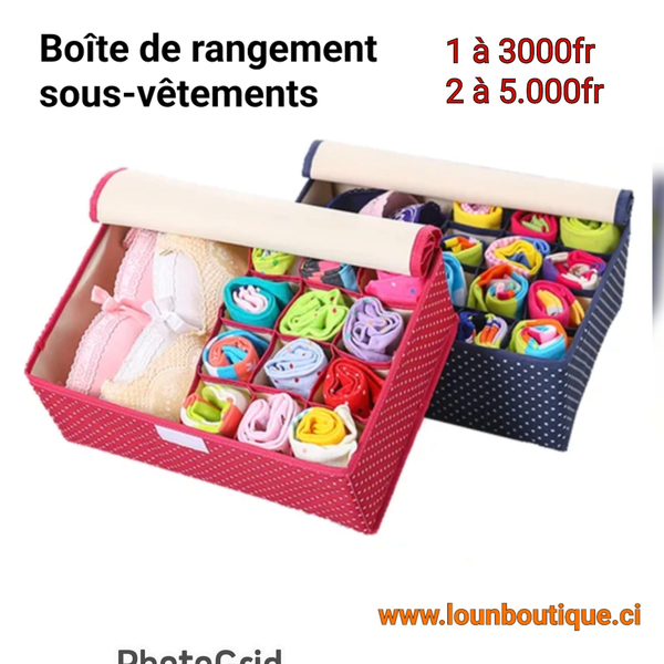 Boîte de rangement sous-vêtements