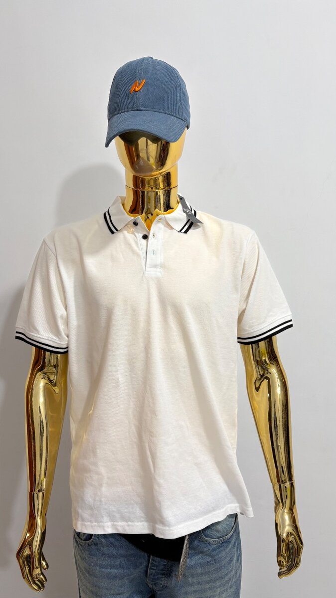 Polo Blanc en Coton pour Homme