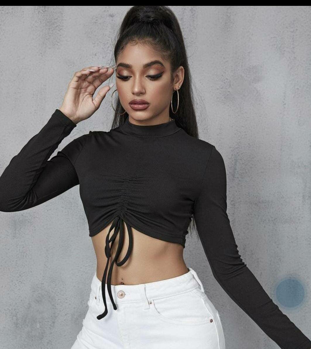 Top court à manches évasées