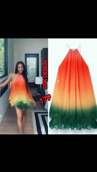 Rainbow beautiful  ladies dress