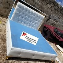 custom made bed with a high base