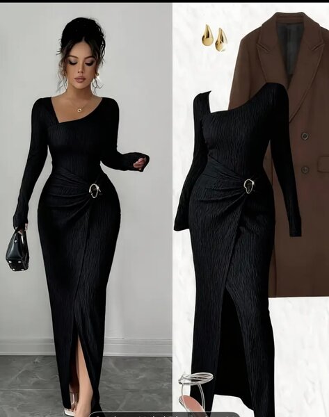 Robe Longue Noire Élégante