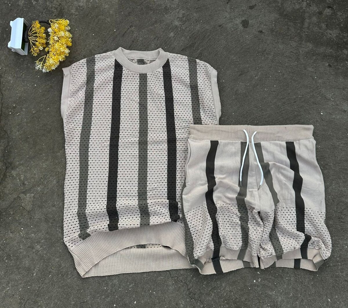 Ensemble décontracté rayé