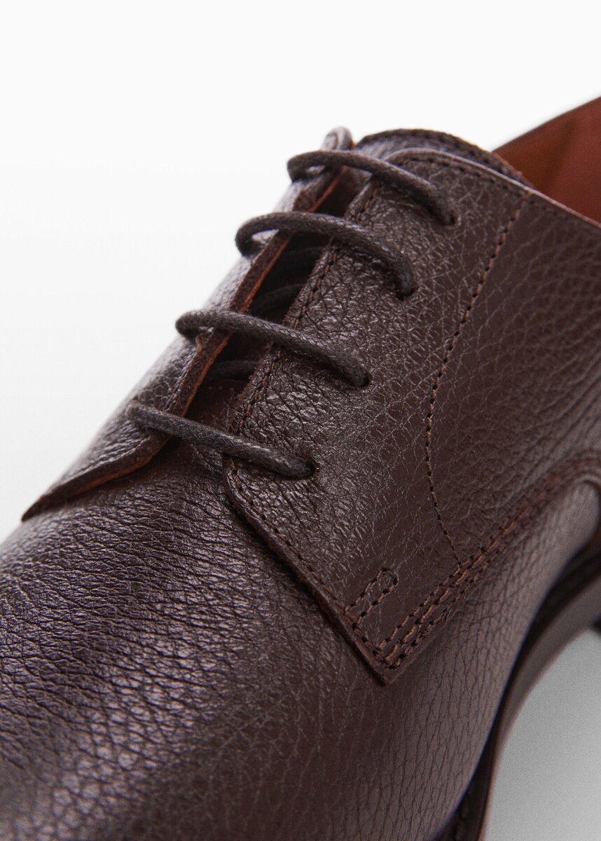 MANGO MNG LEATHER BLUCHER SHOES