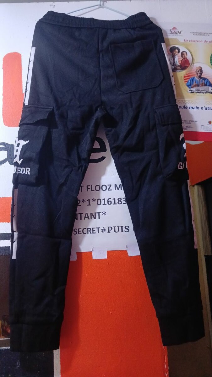 Pantalon Cargo Noir Homme