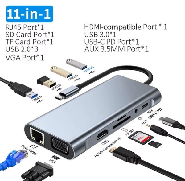 Adaptateur USB-C 11 en 1