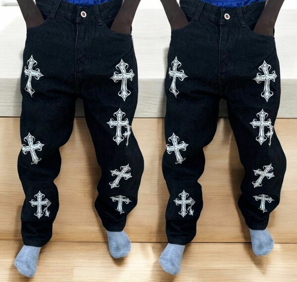 Jean Cargo noir croisé mode