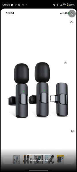 Microphone sans fil smartphone