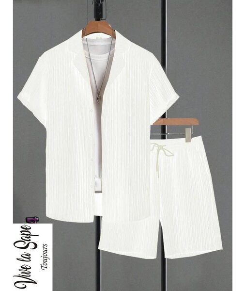 Ensemble d'été floral homme