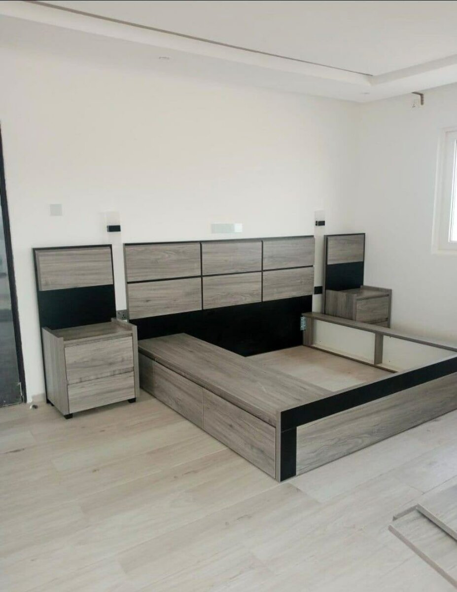 Lit avec rangement moderne