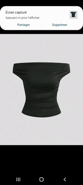 Top bandeau noir élégant