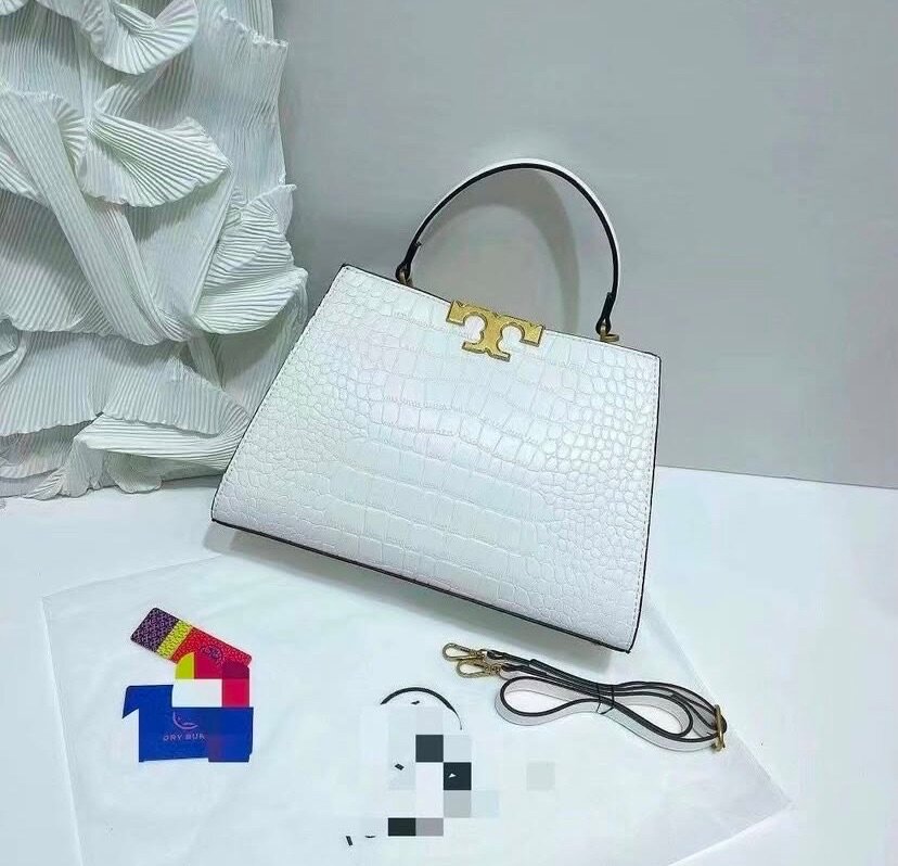 Tory Burch Eleanor Croc Embossed Leather