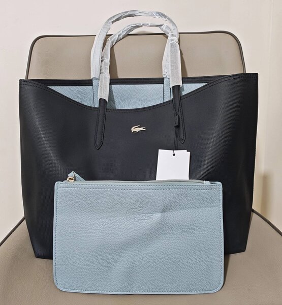 Sac shopping Lacoste en cuir