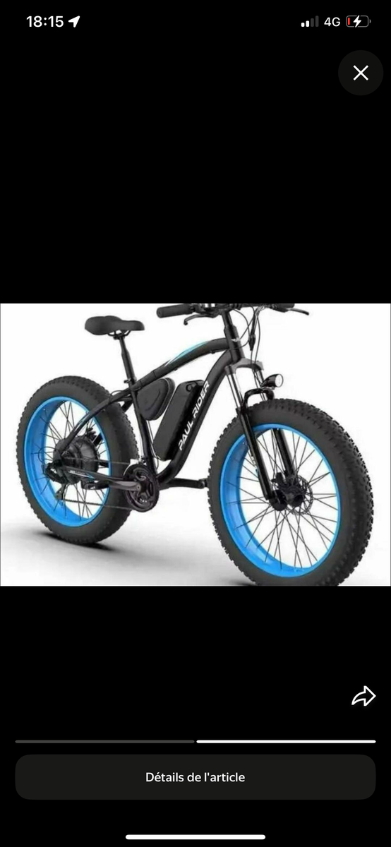 VTT Électrique Fat Bike