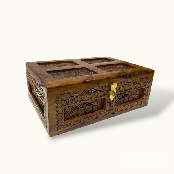 Brass Inlay Jewelry Box.