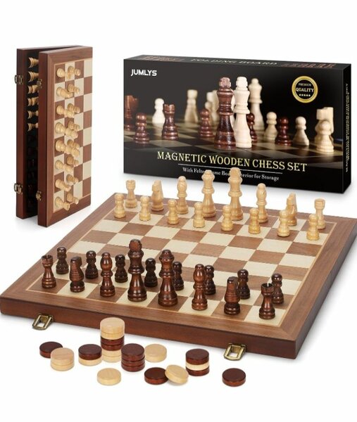 Échiquier Magnétique Bois 2-en-1