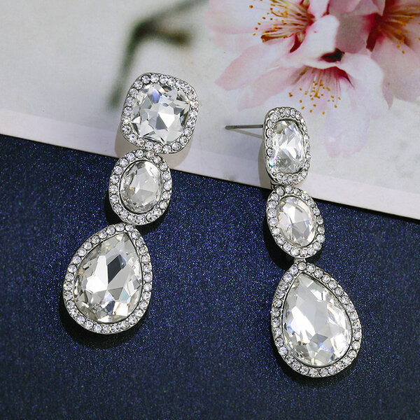Ever Dazzling Crystal Water Drop Earrings
