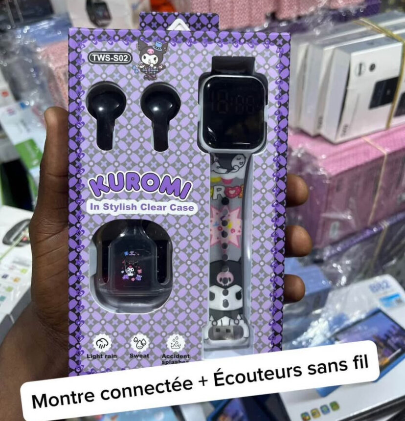 Montre Kuromi + Écouteurs sans fil