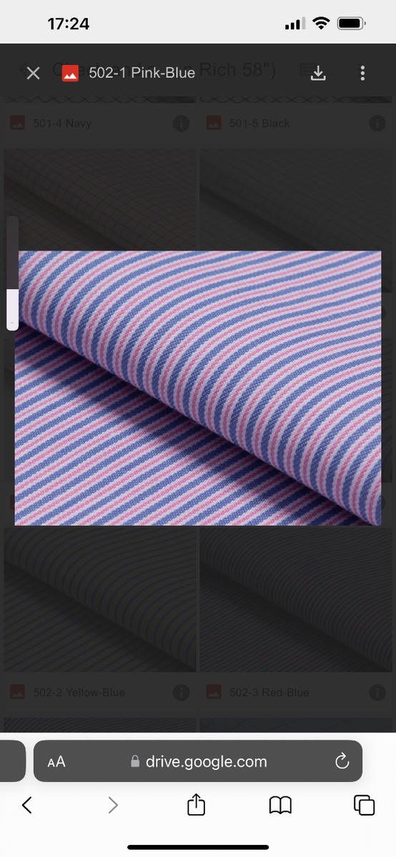 Tissu rayé bleu et rose