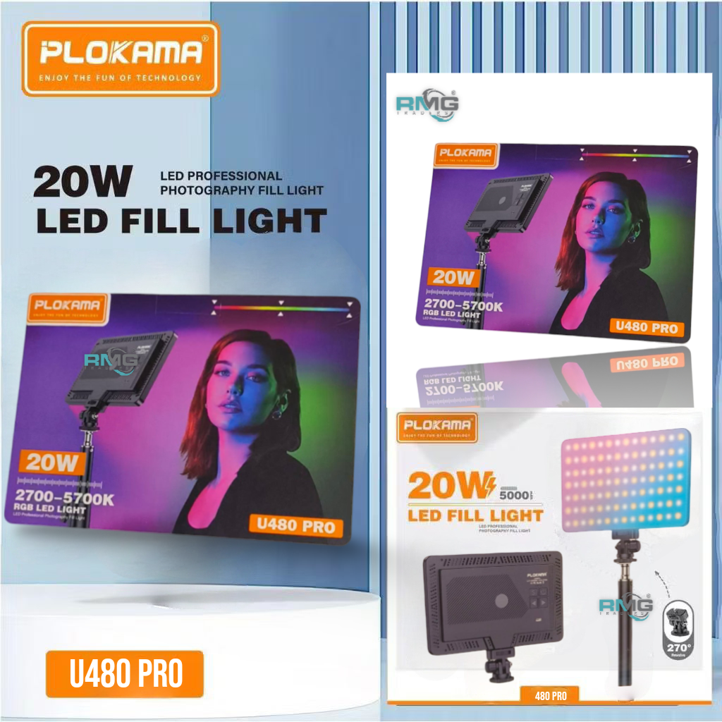 Plokama U480 Pro RGB LED Fill Light