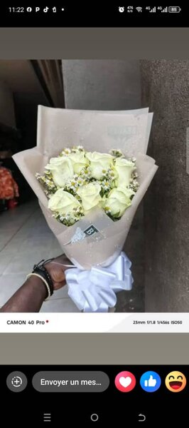Bouquet élégant de roses jaunes