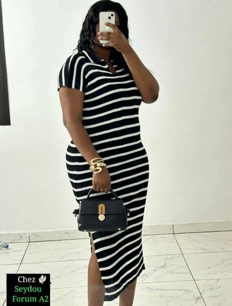 Robe à rayures chic