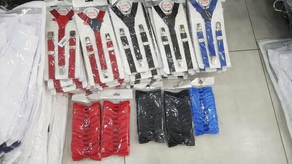 Suspenders with bow tie