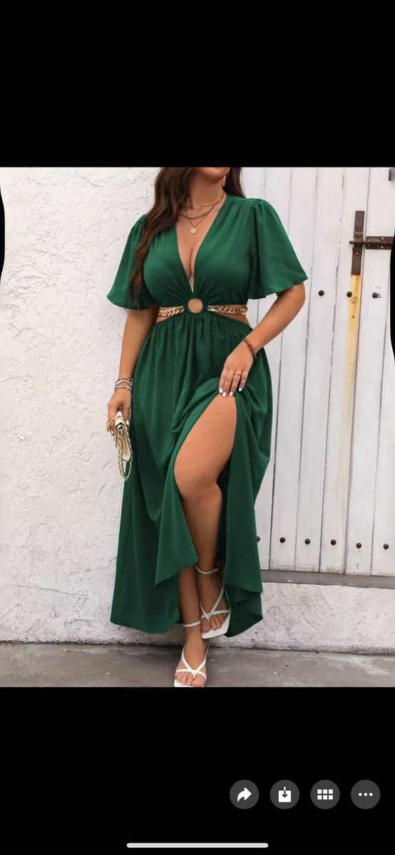 Robe Longue à fente Évasée