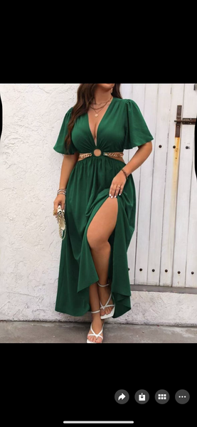 Robe Longue à fente Évasée