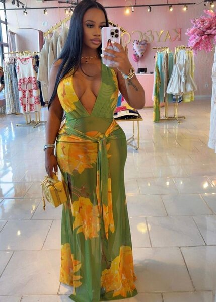 Robe longue fleurie été