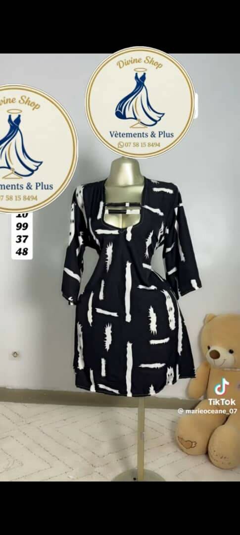 Robe élégante imprimée femme