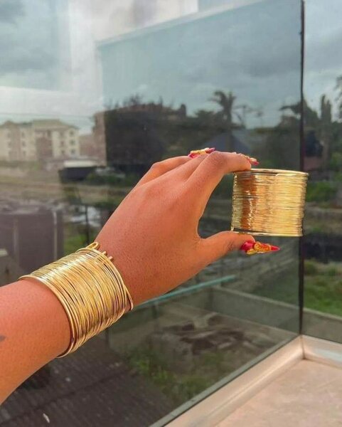 Bracelet manchette doré pour femme