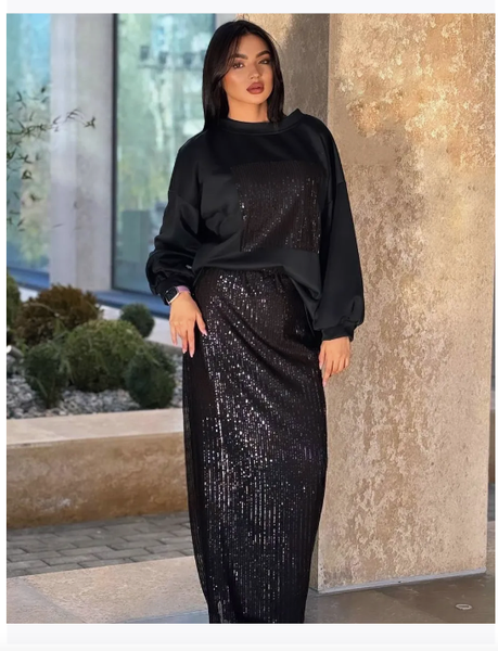 Юбка с пайетками