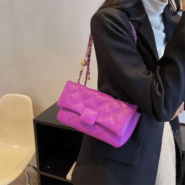 Sac bandoulière violet chic