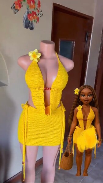 Robe Décontractée Jaune Été