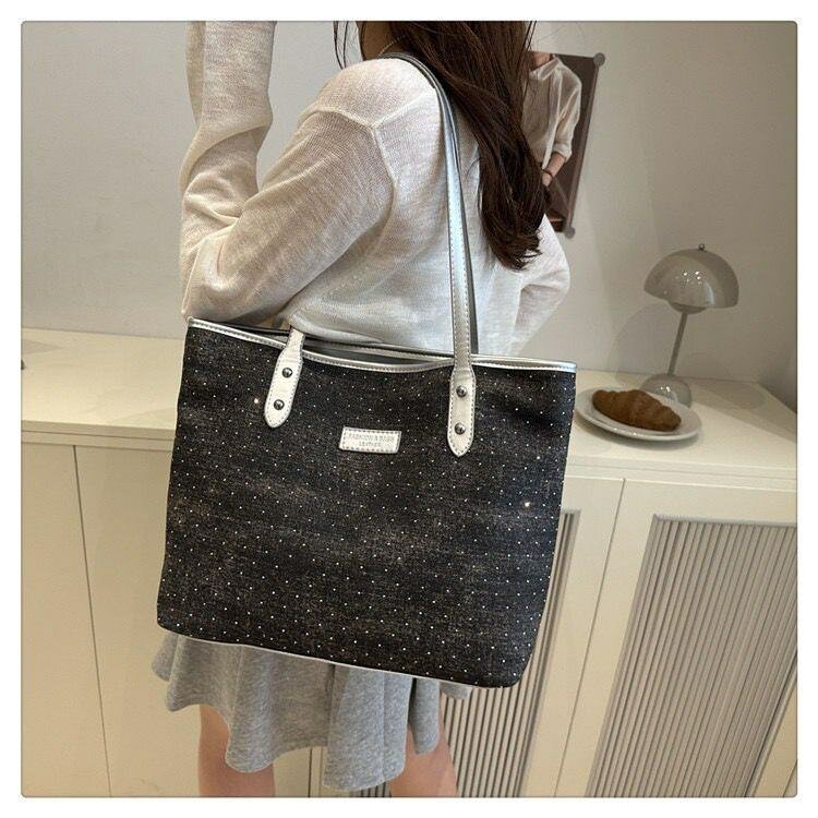 Sac cabas en denim grand
