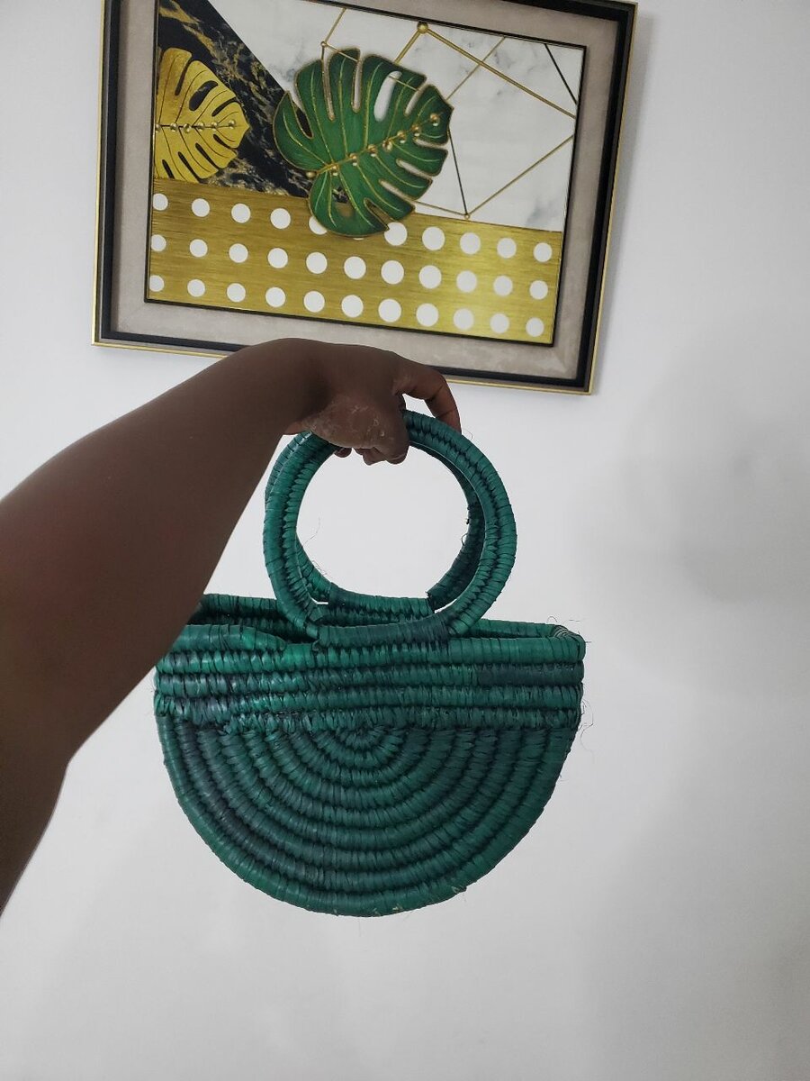 Rattan Moon Bag