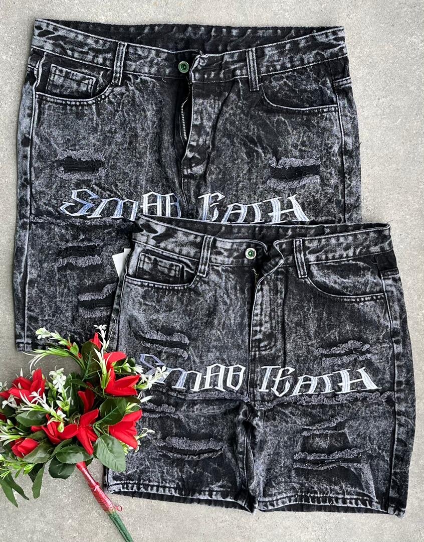 Shorts en denim unisexe