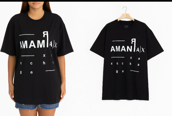 T-shirt noir graphique